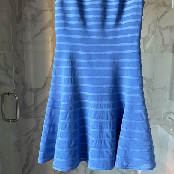 Halston Hertiage Dress, C - Blue, S - 10, Cap Sleeves, Lined, Back Zipper - Picture 3 of 9